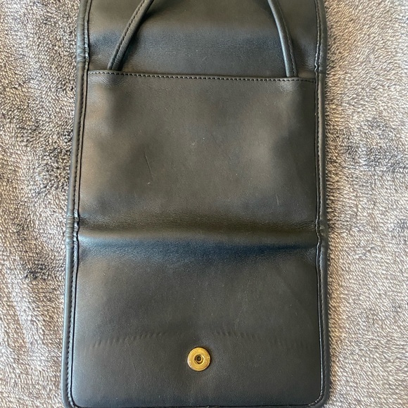 Vintage Coach Black Swing Wallet - 4843 Crossbody Leather Bag - Picture 6 of 7